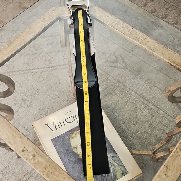 Elegant Black Silver Tone Bow Belt - Picture 5 of 7